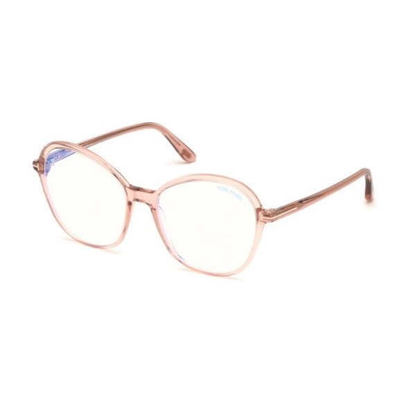 NEW TOM FORD FT5577-B/S 072 EYEGLASSES TF5577-B 072 SHINY PINK WOMEN GEOMETRIC - Picture 2 of 3